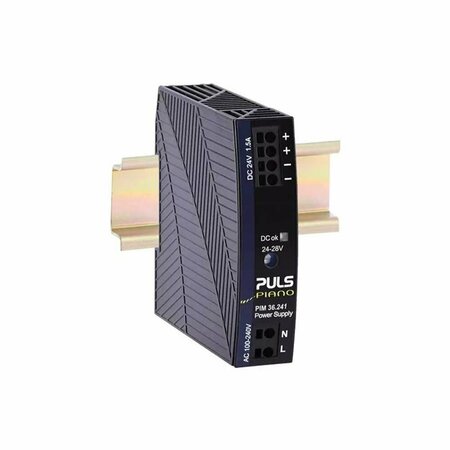 FUNCTIONAL DEVICES DC Power Supply, DIN rail mount 36W, 24Vdc, Push-in Terminals PULS-PIM36-241